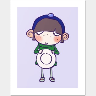 sarah and duck plate girl / children's cartoon Posters and Art